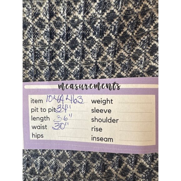 2/$30 Sleeveless Tweed Dress Size 12 By Slate & Willow In Navy Blue/White - Picture 10 of 11